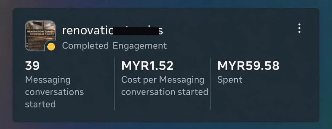 WhatsApp conversation showing sales