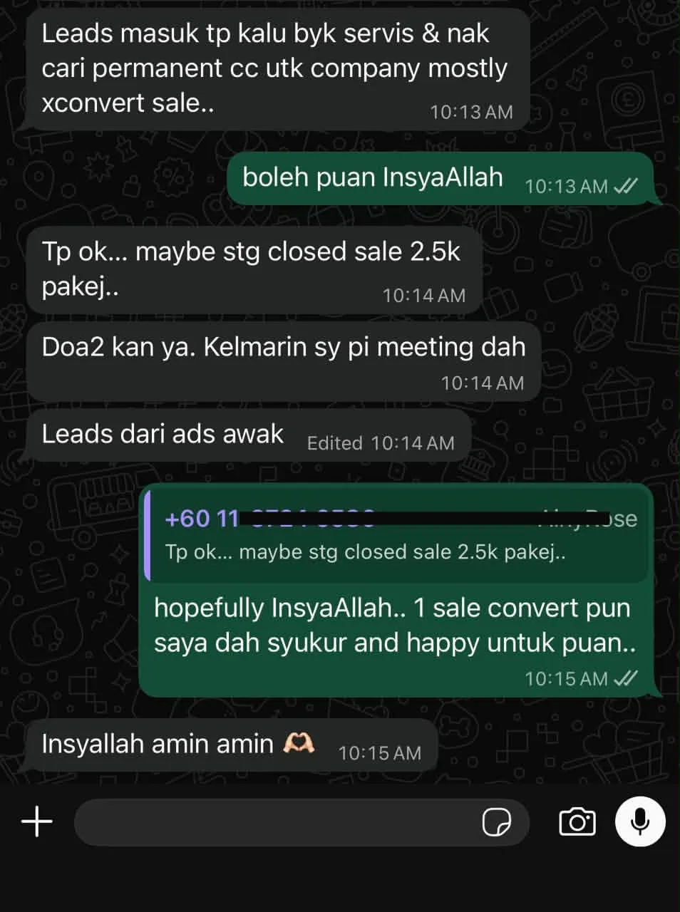 Client result screenshot